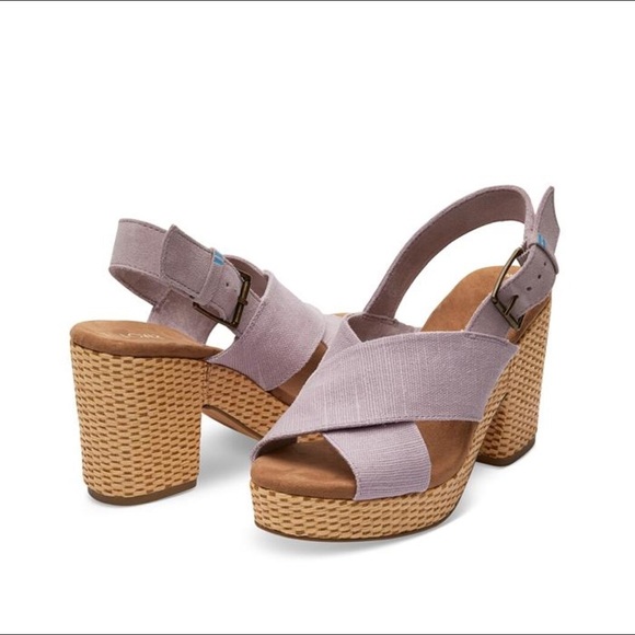 Toms Shoes - Toms Ibiza lilac sandal block heel size 9.5